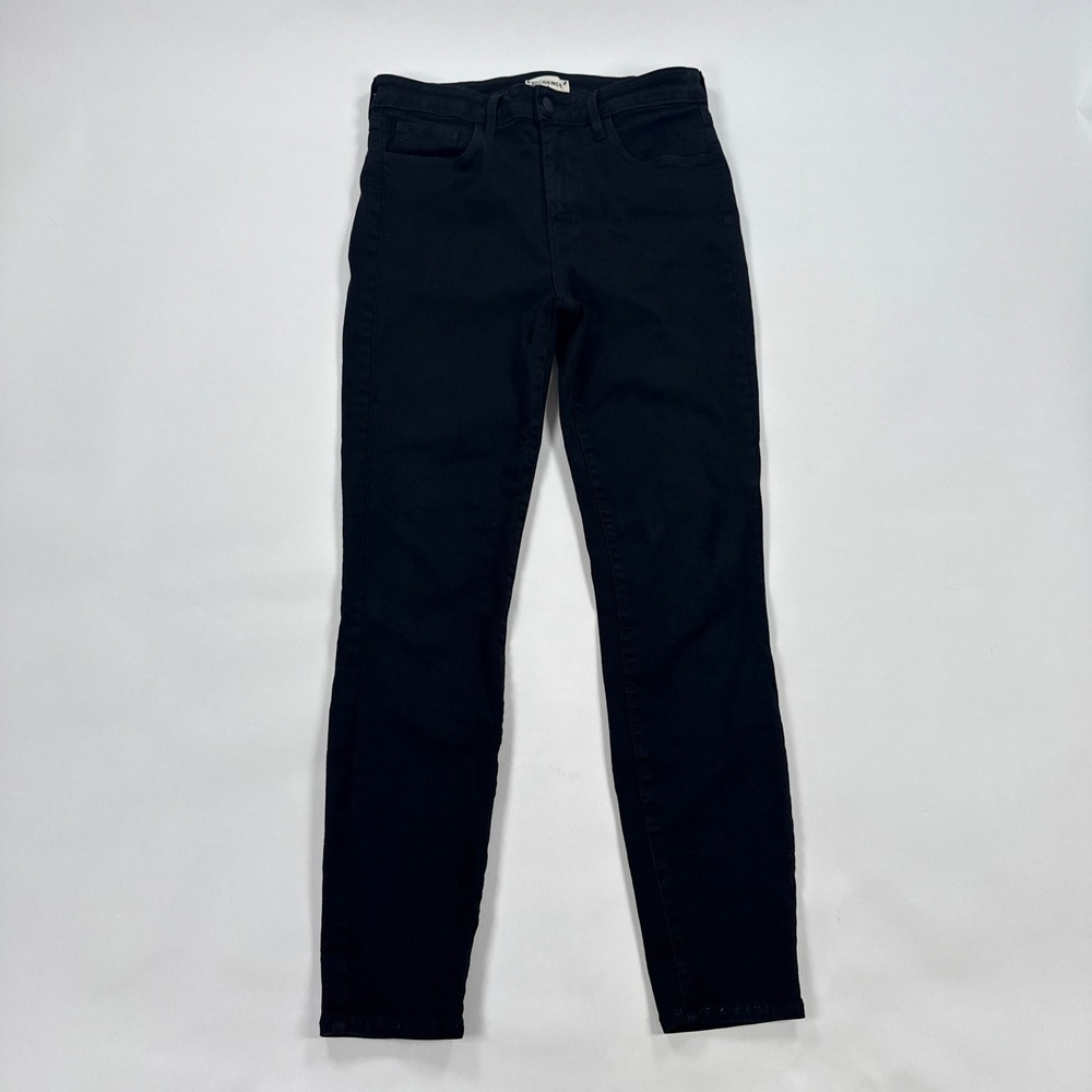 L'AGENCE Womens Jeans 29 Black Margot High Rise Skinny Minimalist Chic